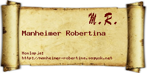 Manheimer Robertina névjegykártya